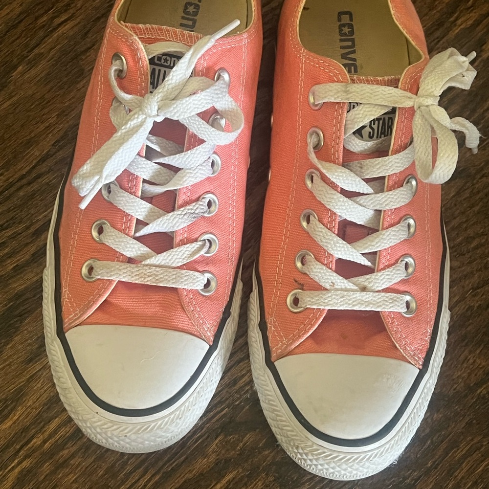 Converse Peach Canvas Sneakers